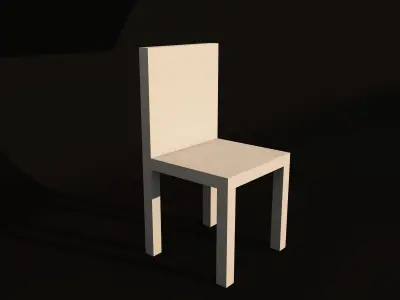 Traditional Wooden Chair  Free low-poly 3D model
