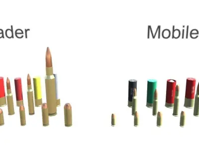 Low Poly Bullets Pack Low-poly 3D model
