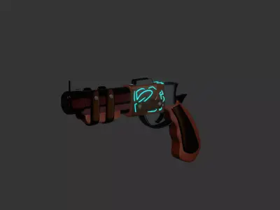 Steampunk Magic Gun Free 3D model