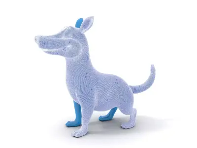 Blue Cartoon Dinosaur model pack Low-poly 3D model