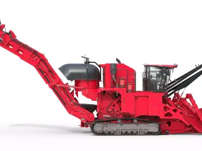 Sugar Cane Harvester  Low-poly 3D model