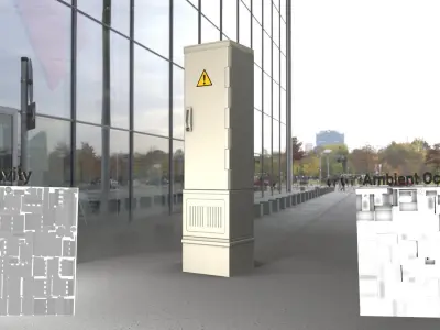 Electrical Distribution Cabinet 89  Low-poly 3D model