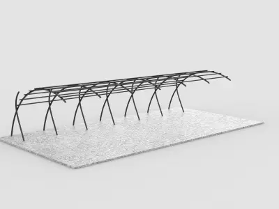Carport Car Metall 03 3D model