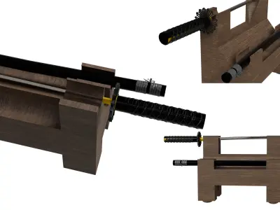 3D Katana Model Low-poly 3D model purchase