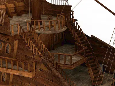 old ship 3D model