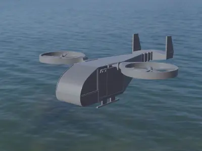 Aircraft 3D model- Rigged 3D model