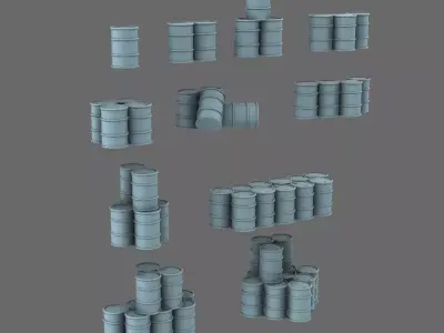 BWTF Scenic Oil Drums Ver 01 3D print model