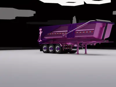 trailer colombiano pantera rosa Low-poly 3D model
