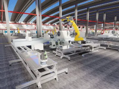 Factory Interior Scene  3D model