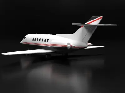 Hawker-1000 Low Low-poly 3D model