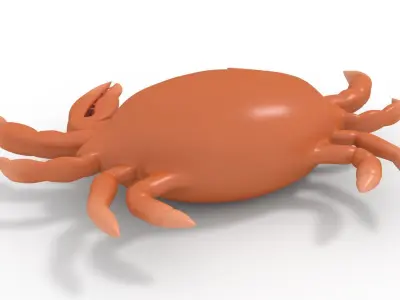 Crab Rigged Orange 3D model
