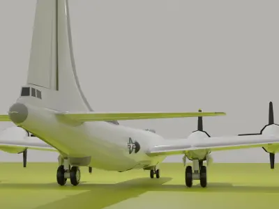 B 29 Superfortress Low Poly Low-poly 3D model