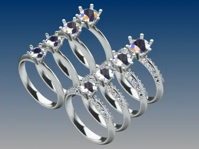 Engagement ring 3D model order