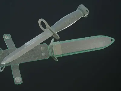M7 Bayonet Low-poly 3D model