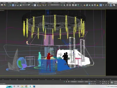 exhibition scene 3D model