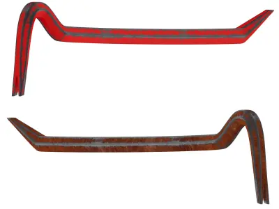 Crowbar pair of cross sticks 3D model