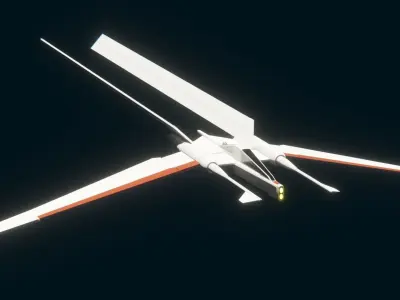 Jedi Vector Starfighter 3D print model