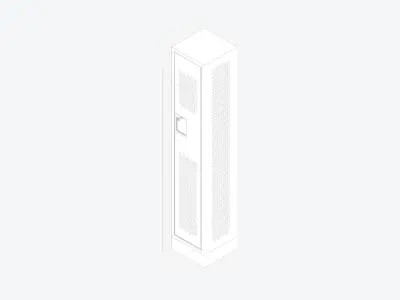 Locker - Metal - Locka - Sports - Single Tier Low-poly 3D model