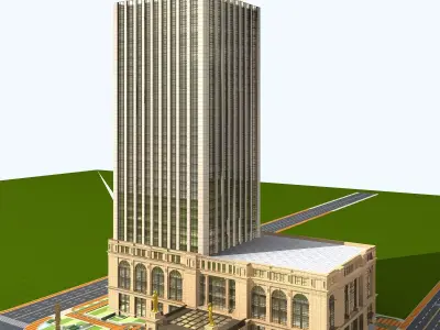 Hotel Building 3D model 78