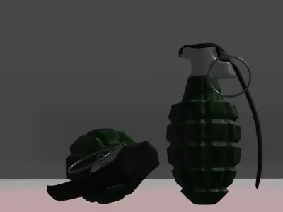 high poly Grenade 3D model
