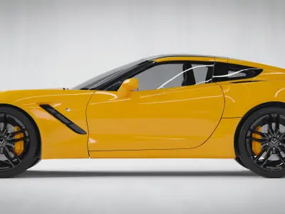 Corvette Stingray Realistic 3D Model Free 3D model