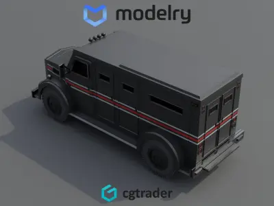 Cash Transport Vehicle 3D model buy