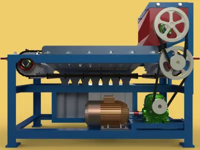 AUTOMATIC SCREW BOLT SORTING CONVEYOR MACHINE 3D model