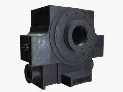 Bearing block Low-poly 3D model