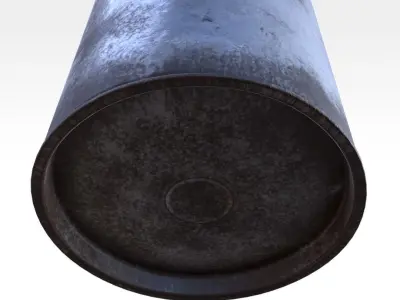 Steel Barrel - Type A Low-poly 3D model