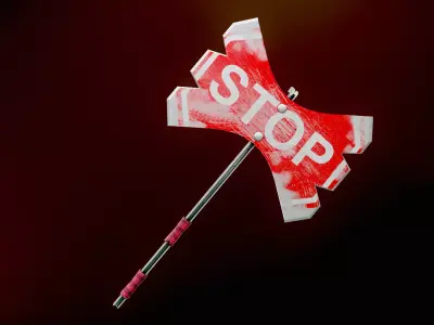 Game Ready STOPAXE Low-poly 3D model