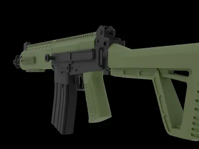 IMBEL IA2   low poly  Low-poly 3D model