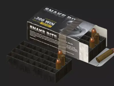 ammunition box Low-poly 3D model shop
