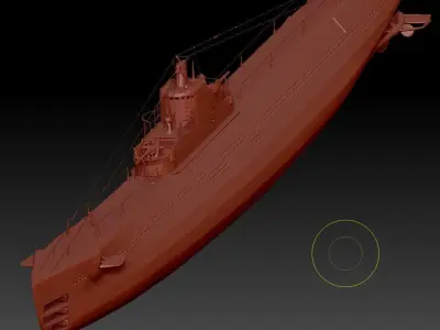 K-1 Soviet submarine 3D model
