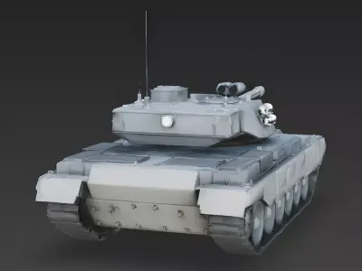 Cold War Medium Tank 3D Model 3d model Low-poly 3D model