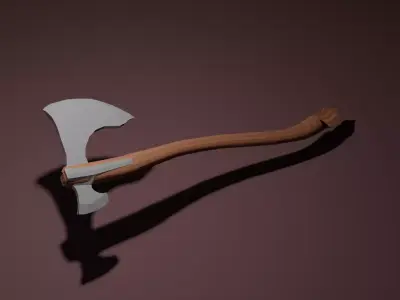 axe low poly Free 3D model
