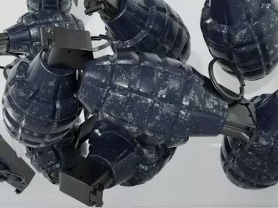 3D Hand Grenade Model High Quality LowPoly Low-poly 3D model
