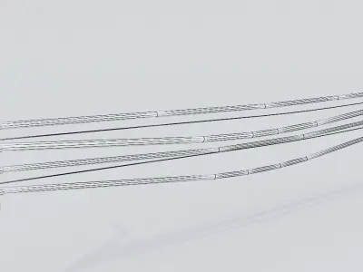 Wall cables Low-poly 3D model