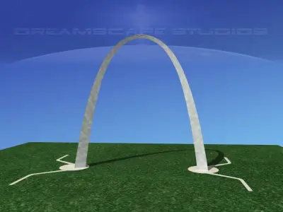 Gateway Arch  Low-poly 3D model