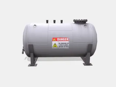 Fuel Tank Low-poly PBR Low-poly 3D model