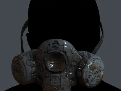 Gas mask helmet 3d model scifi Low-poly 3D model Low-poly Low-poly 3D model purchase