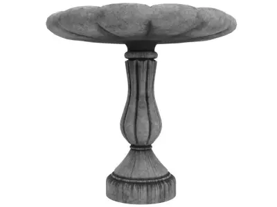 Bird Bath 3 Old  Low-poly 3D model