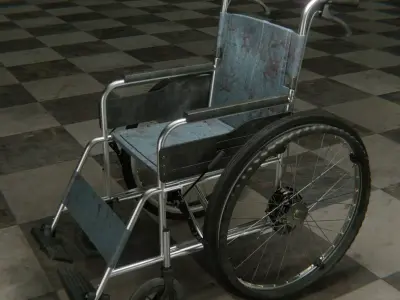 Wheelchair 3D model 4
