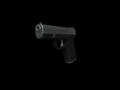 Pistol Game Ready ORM Low-poly 3D model
