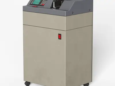 Money Counting Machine Low-poly 3D model