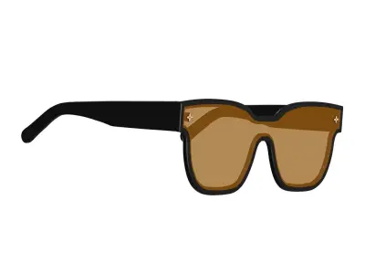 Orange Tint Sunglasses 3D model