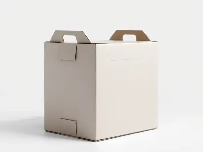 Eco-Friendly Cardboard Shipping Box model pack Low-poly 3D model