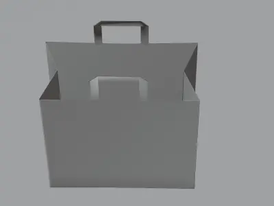 Paper Bag--  Customizable- Realistic 3D Model 3D model