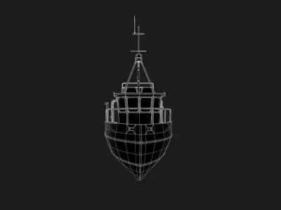 Fishing boat Low-poly 3D model from CGTrader - Low-poly