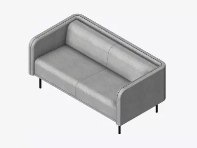 Seat - Sofa - Simplicity - Type 3 Low-poly 3D model