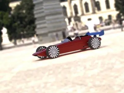 Vintage Formula car Free 3D model